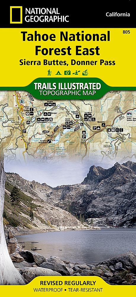 Carte de randonnée - Tahoe National Forest East - Sierra Buttes, Donner Pass (Californie), n° 805 | National Geographic carte pliée National Geographic 