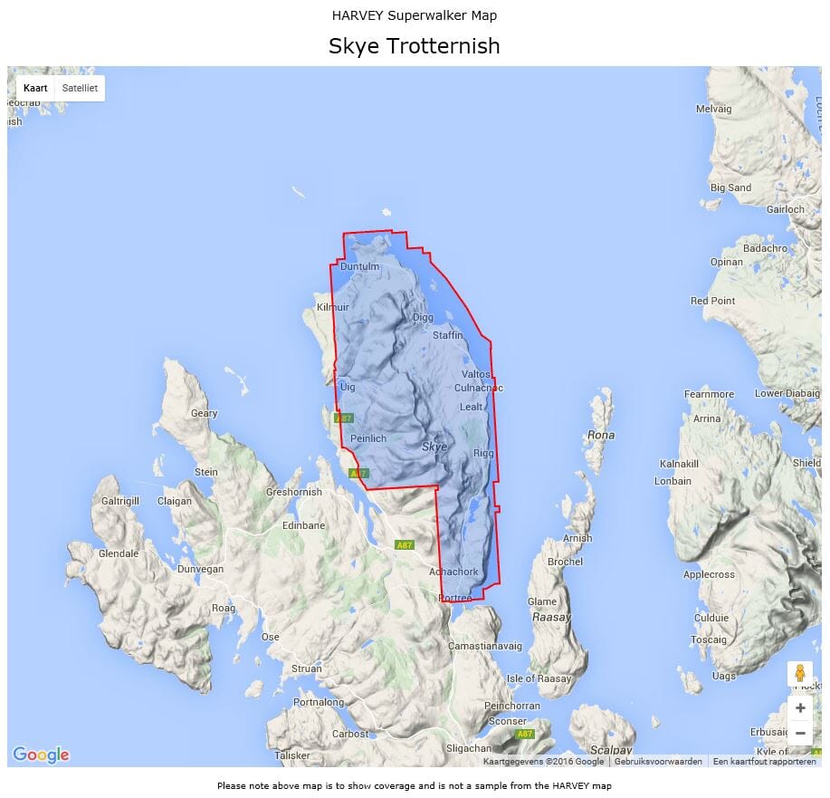 Carte de randonnée - Trotternish, Storr (île de Skye) XT25 | Harvey Maps - Superwalker maps carte pliée Harvey Maps 