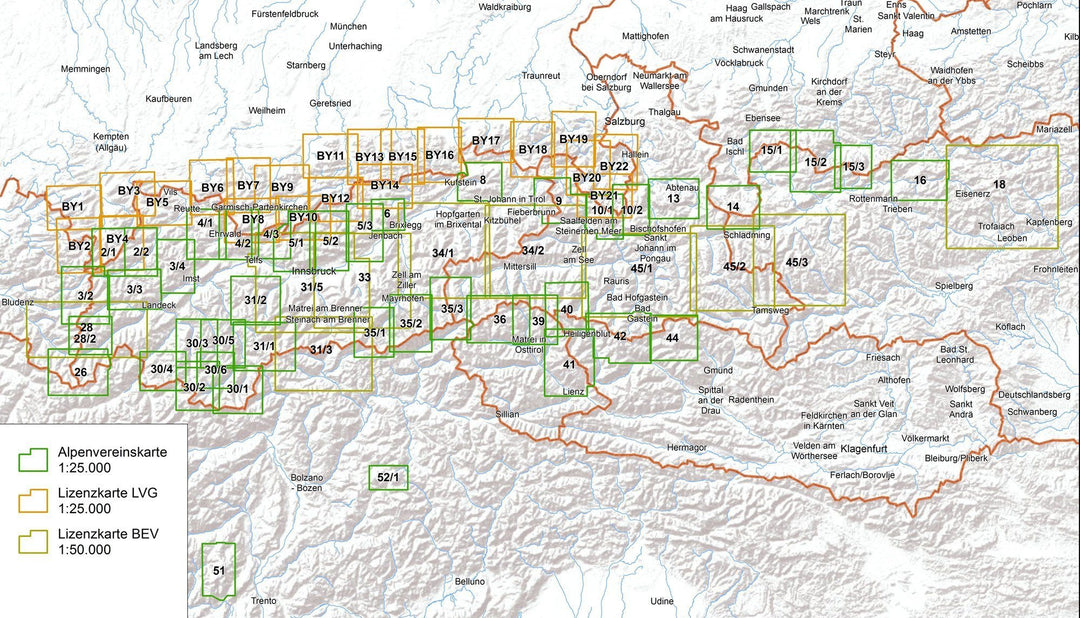 Carte de randonnée - Tuxer Alpen, n° 33 (Alpes autrichiennes) | Alpenverein carte pliée Alpenverein 