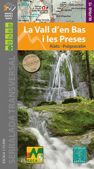 Carte de randonnée - Vall d'en Bas i les Preses, Aiats, Puigsacalm (Pyrénées Catalanes, Espagne) | Alpina carte pliée Editorial Alpina 