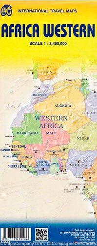 Carte de voyage - Afrique de l'Ouest | ITM carte pliée ITM 