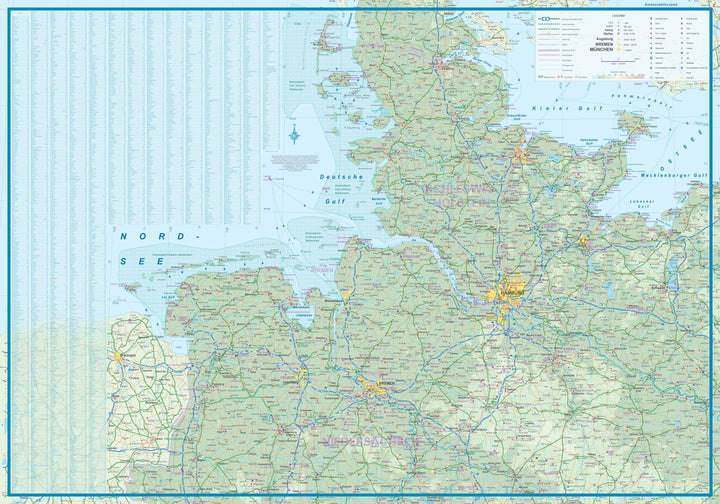 Carte de voyage du nord de l'Allemagne | ITM - La Compagnie des Cartes