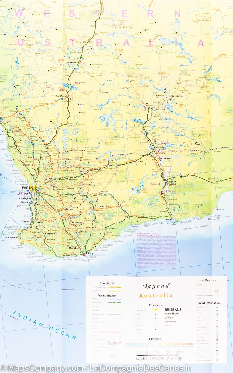 Carte de voyage - Australie | ITM carte pliée ITM 
