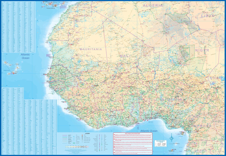 Carte de voyage - Burkina Faso & Afrique de l'Ouest | ITM carte pliée ITM 