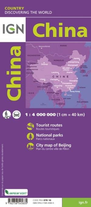 Carte de voyage - Chine | IGN carte pliée IGN 