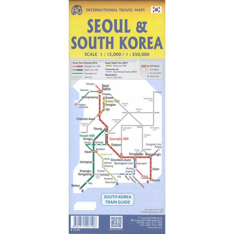 Carte de voyage - Corée du Sud & Plan de Séoul | ITM carte pliée ITM 