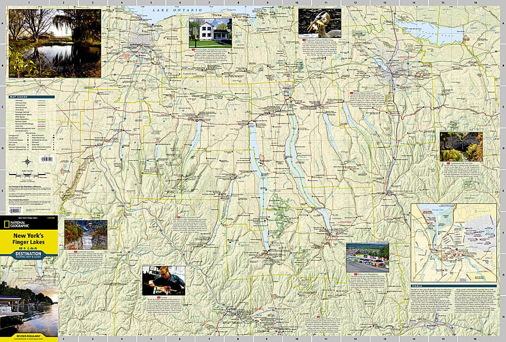Carte de voyage - Finger Lakes de New York | National Geographic carte pliée National Geographic 