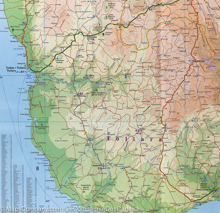 Carte de Madagascar | ITM - La Compagnie des Cartes