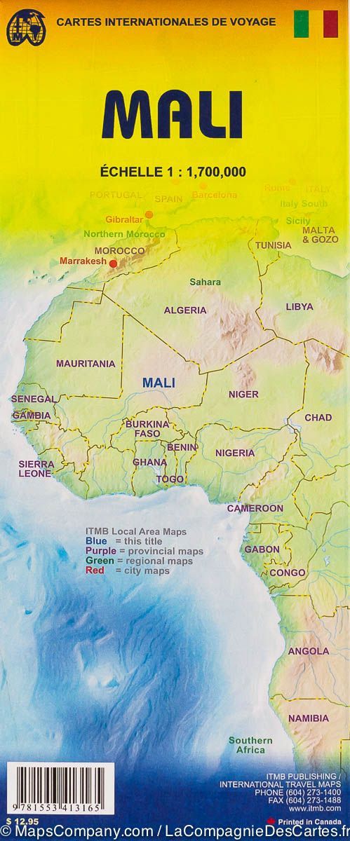 Carte du Mali | ITM - La Compagnie des Cartes