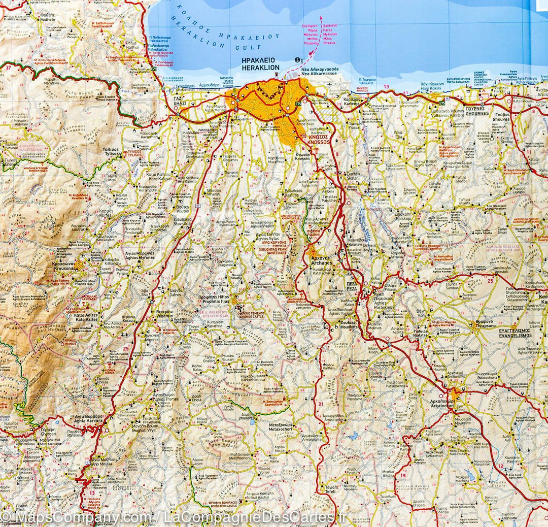 Carte du centre de la Crète (Grèce) | Terrain Cartography - La Compagnie des Cartes