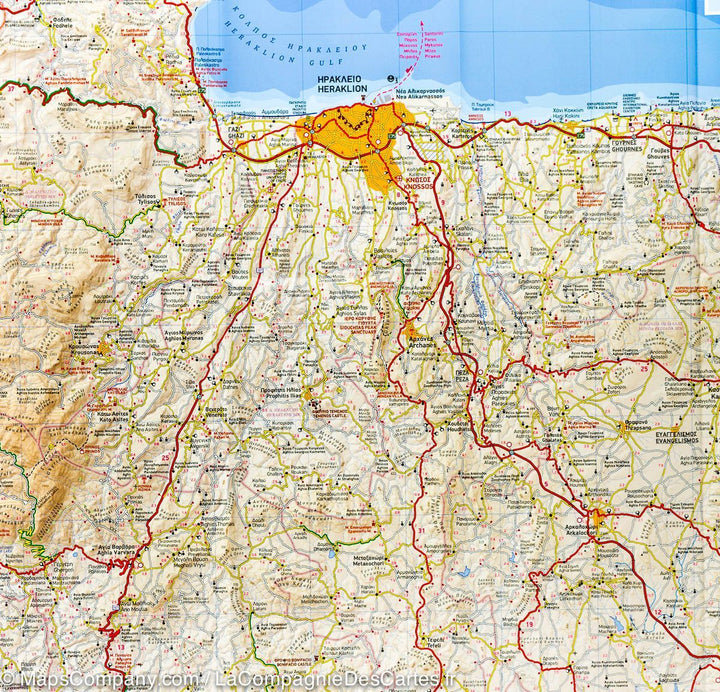 Carte du centre de la Crète (Grèce) | Terrain Cartography - La Compagnie des Cartes