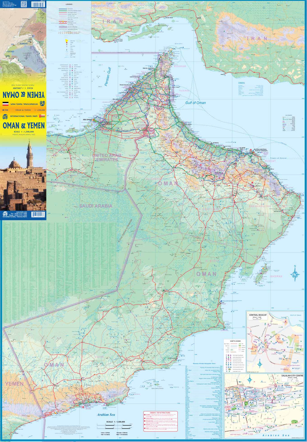 Carte de voyage - Oman & Yemen | ITM carte pliée ITM 