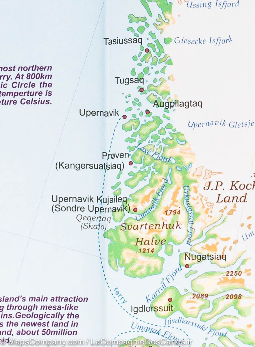 Carte de voyage - Pôle Nord & Groenland | ITM carte pliée ITM 