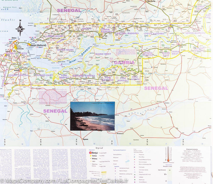 Carte de voyage - Sénégal et Gambie | ITM carte pliée ITM 