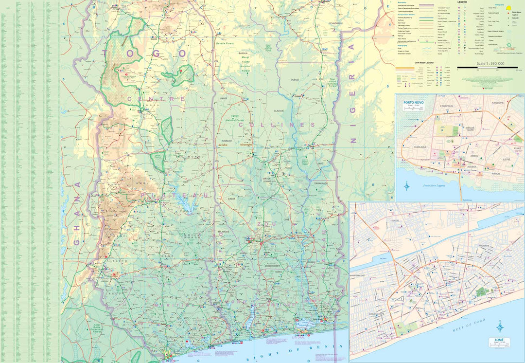 Carte de voyage - Togo & Benin | ITM carte pliée ITM 