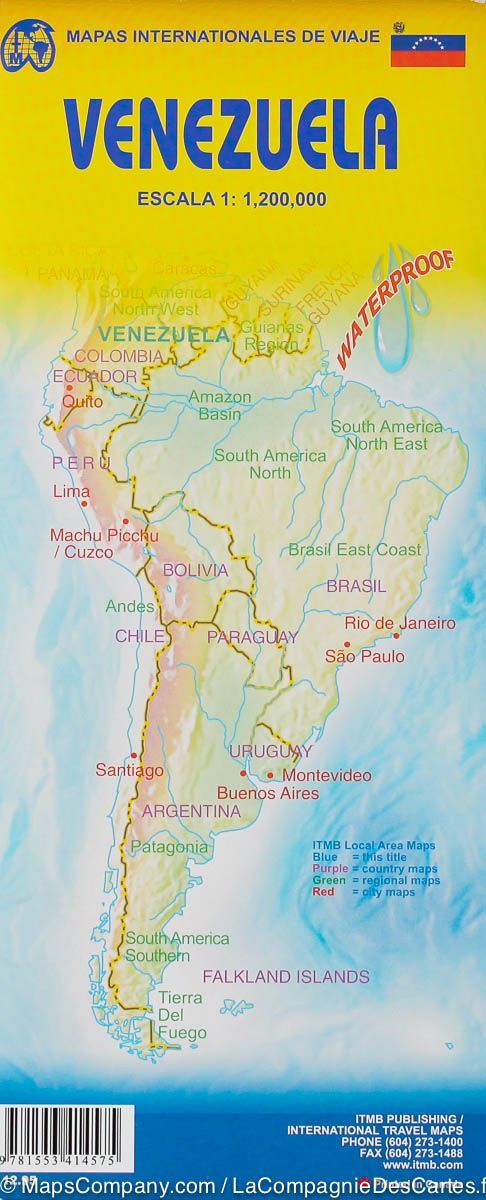 Carte de voyage - Venezuela | ITM carte pliée ITM 