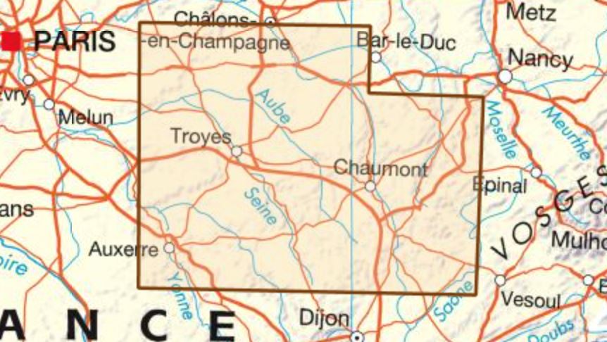 Carte départementale - Aube & Haute-Marne | IGN carte pliée IGN 