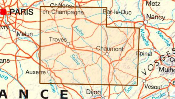 Carte départementale - Aube & Haute-Marne | IGN carte pliée IGN 