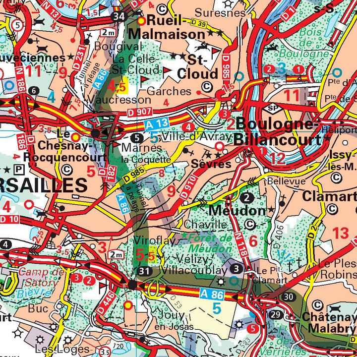 Carte départementale n° 311 - Eure-et-Loir, Paris & Yvelines | Michelin carte pliée Michelin 