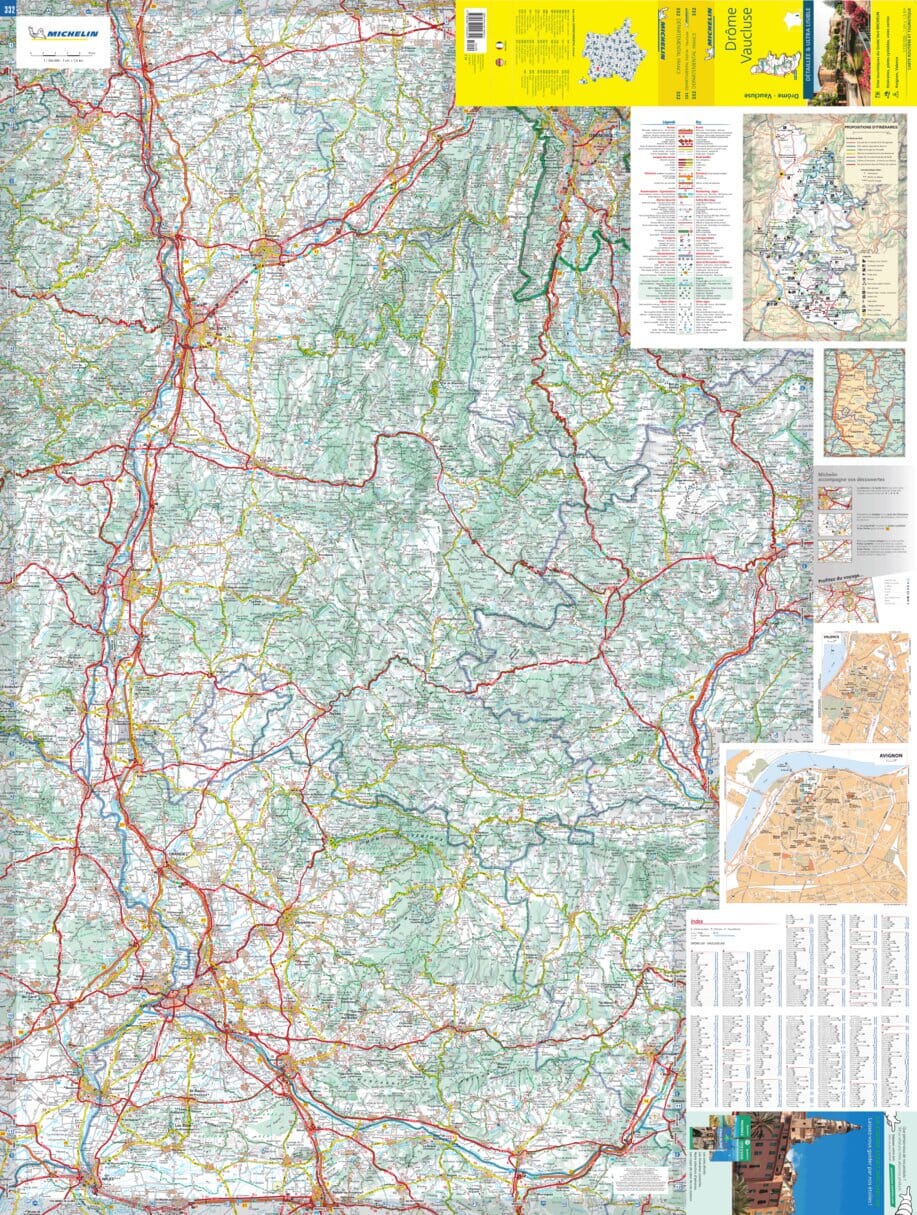 Carte départementale n° 332 - Drôme & Vaucluse | Michelin carte pliée Michelin 