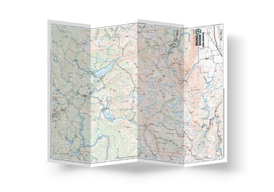 Mono Divide High Country trail map | Tom Harrison Maps carte pliée 