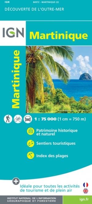 Carte détaillée - Martinique | IGN carte pliée IGN 