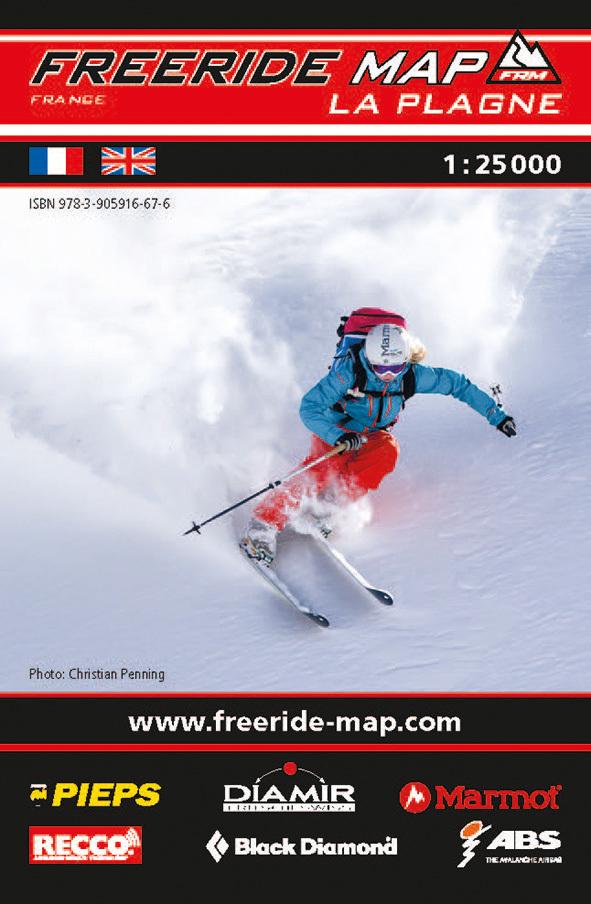 Carte Freeride - La Plagne | Freeride Map carte pliée Freeride Map 