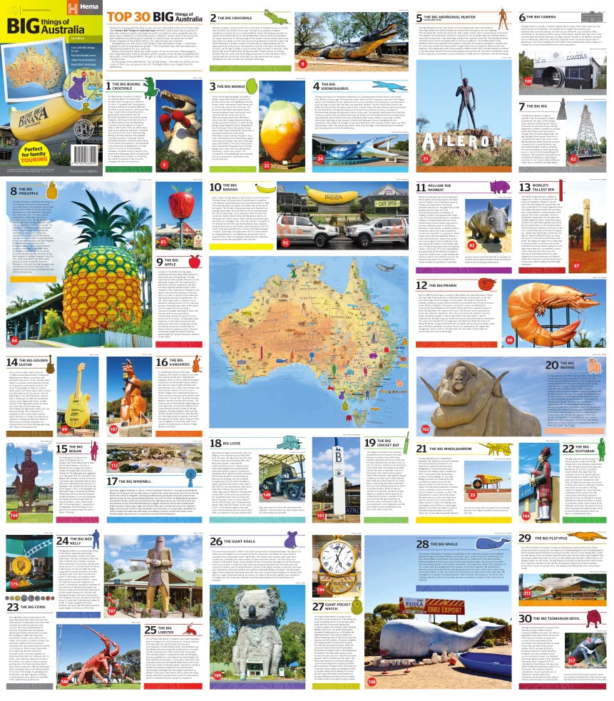 Carte générale - Big things of Australia | Hema Maps carte pliée Hema Maps 