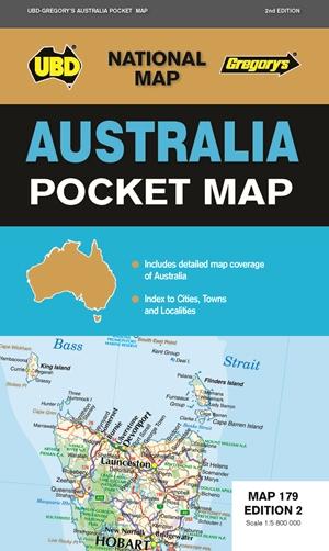 Carte générale de poche - Australie, n° 179 | UBD Gregory's carte pliée UBD Gregory's 