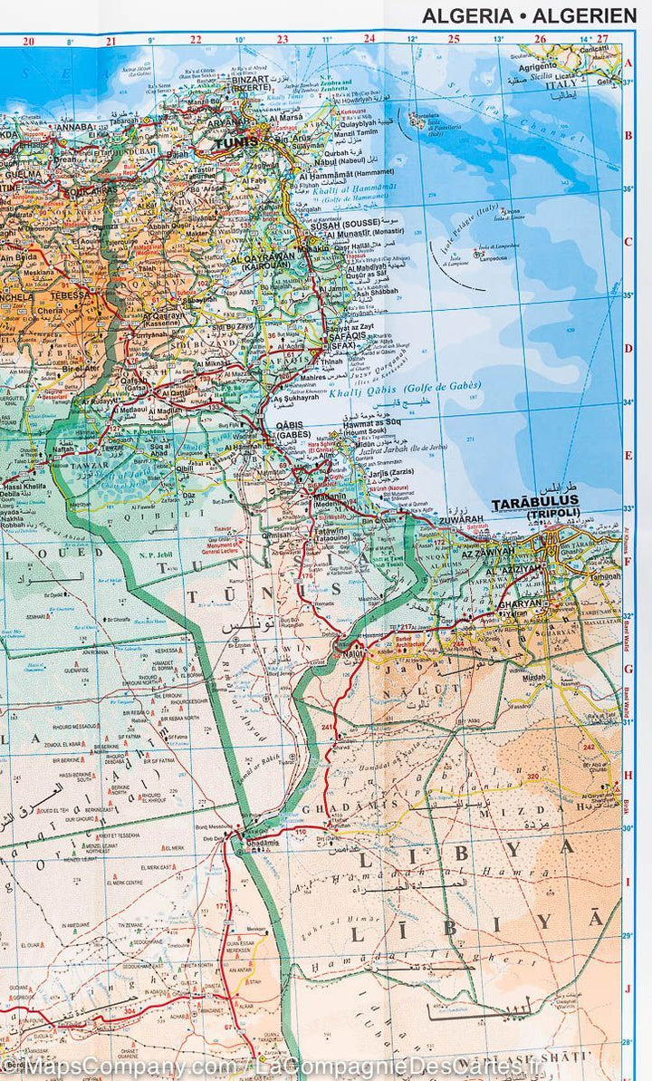 Carte géographique - Algérie, Maroc, Tunisie | Gizi Map carte pliée Gizi Map 