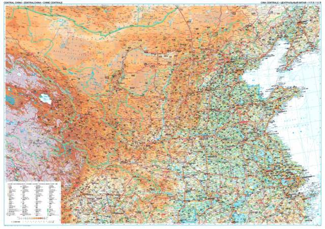 Carte géographique - Chine Centre 2 | Gizi Map carte pliée Gizi Map 