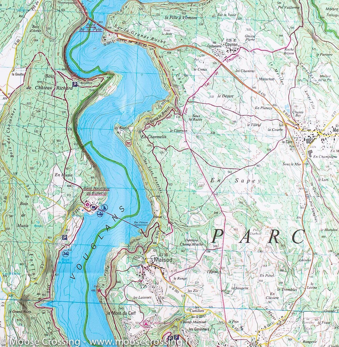 Carte IGN TOP 25 n° 3327 OT - St-Claude & lac de Vouglans (PNR du Haut Jura) - La Compagnie des Cartes