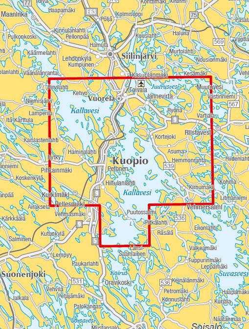 Carte marine n° 9 - Kuopio Kallavesi Vehmersalmi (Finlande) | Karttakeskus carte pliée Karttakeskus 