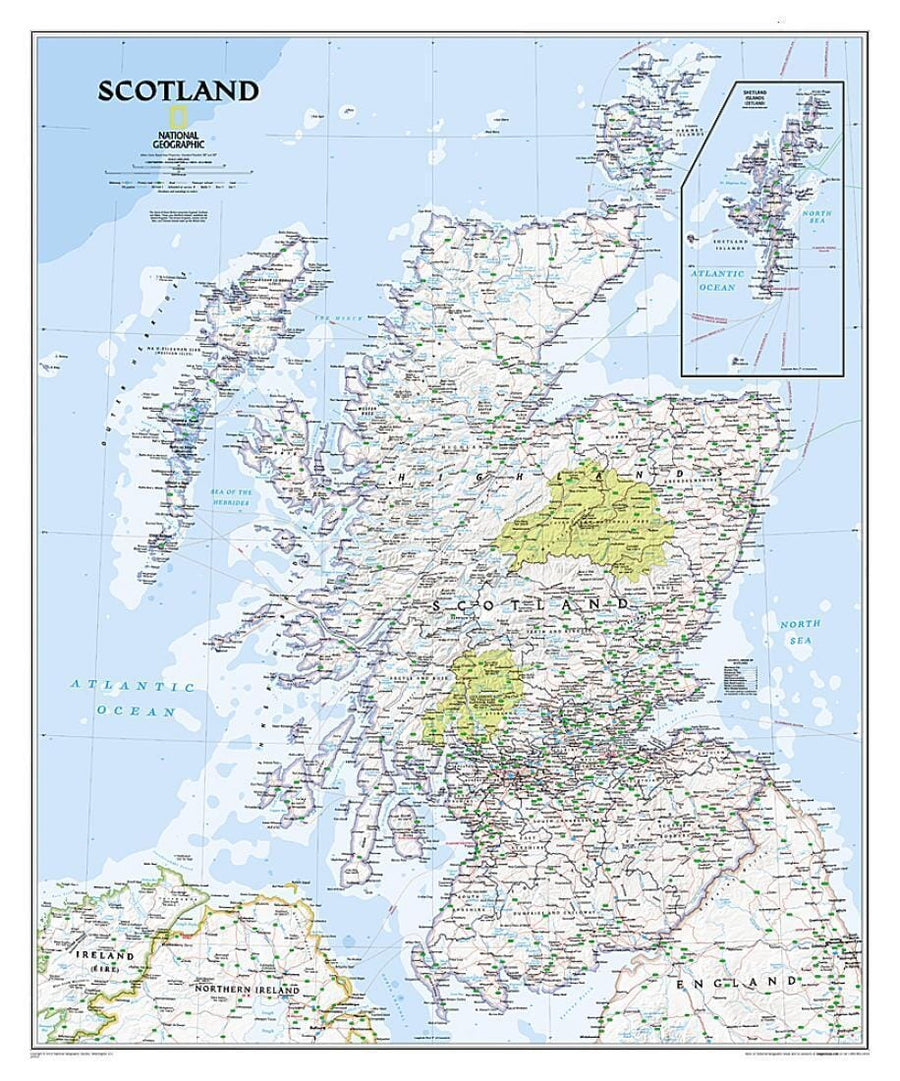 Scotland, Classic, Sleeved by National Geographic Maps