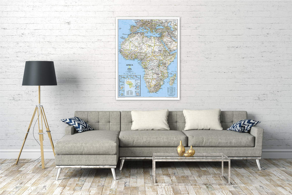 Carte murale (en anglais) - Afrique politique - 91 x 118 cm | National Geographic carte murale petit tube National Geographic 