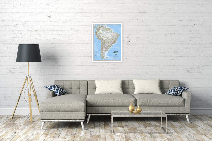 Carte murale (en anglais) - Amérique du Sud - 54 x 74 cm | National Geographic carte murale petit tube National Geographic 