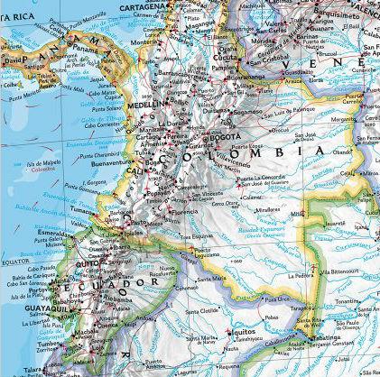 Carte murale (en anglais) - Amérique du Sud | National Geographic carte murale petit tube National Geographic 