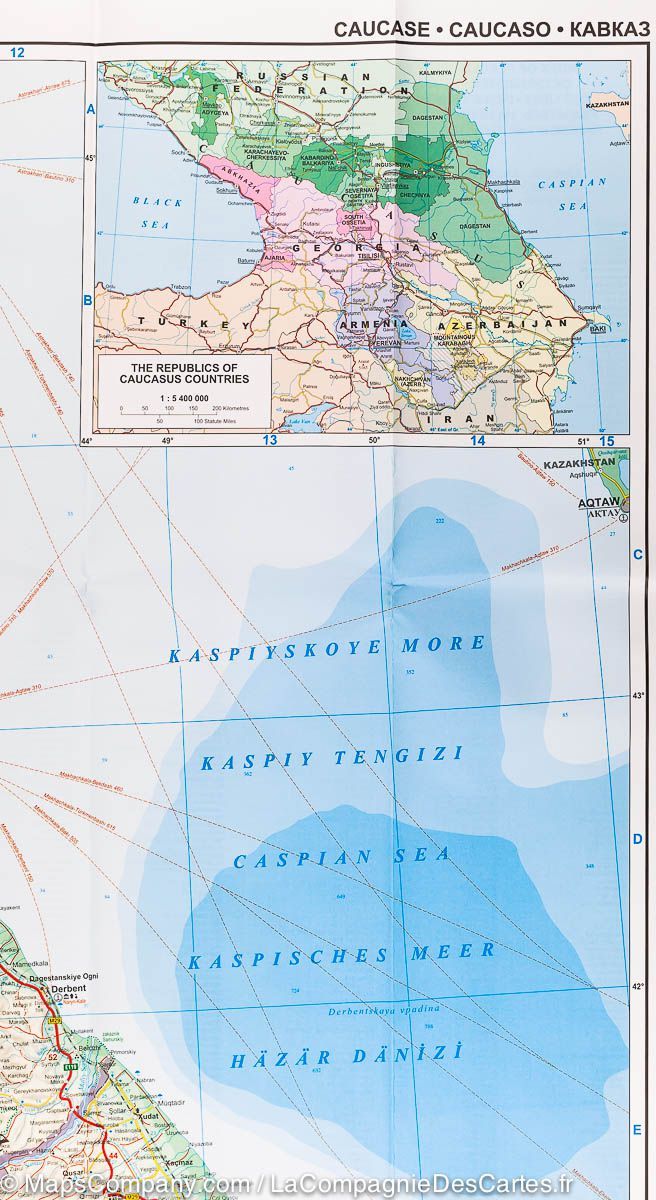 Carte murale plastifiée - Caucase (routière) | Gizi Map carte murale grand tube Gizi Map 