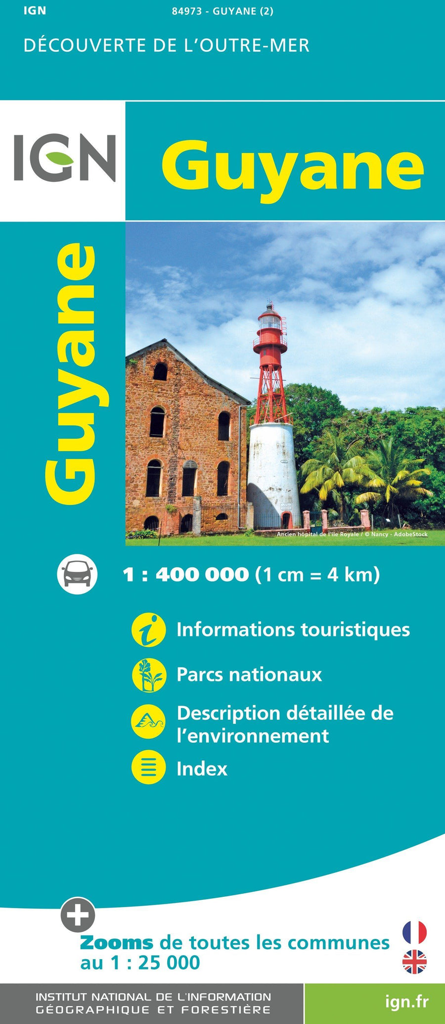 Carte routière - Guyane | IGN carte pliée IGN 