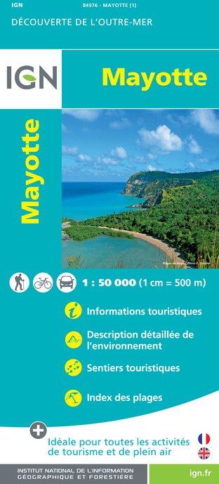 Carte murale plastifiée - Mayotte | IGN carte murale grand tube IGN 