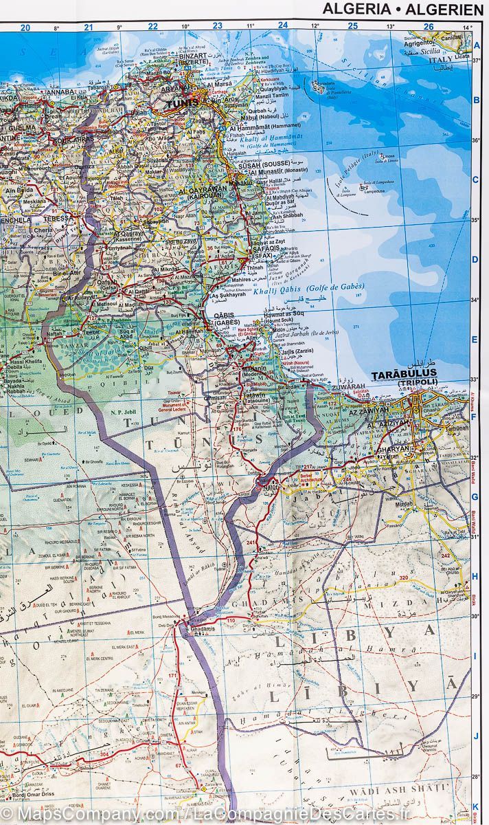 Carte routière &#8211; Algérie, Maroc &#038; Tunisie | Gizi Map - La Compagnie des Cartes