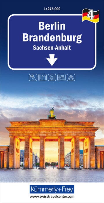 Carte routière - Allemagne n° 4 : Berlin, Brandenburg | Kümmerly & Frey carte pliée Kümmerly & Frey 