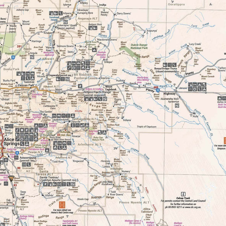 Carte routière - Australie Centrale | Hema Maps carte pliée Hema Maps 