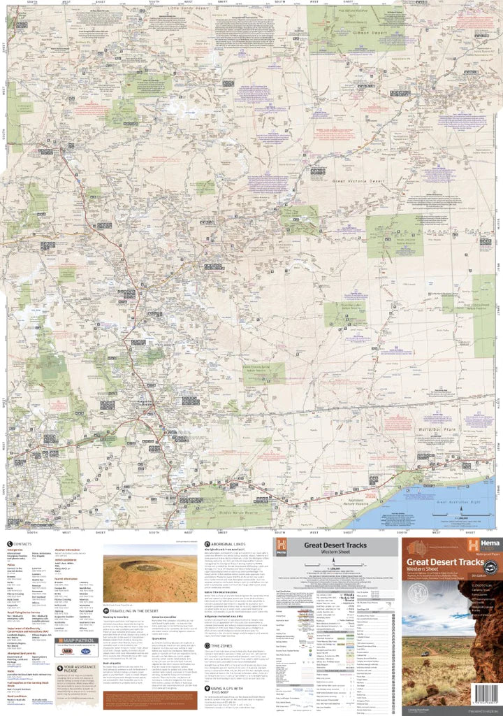 Carte routière - Australie Great Desert Tracks Ouest | Hema Maps carte pliée Hema Maps 