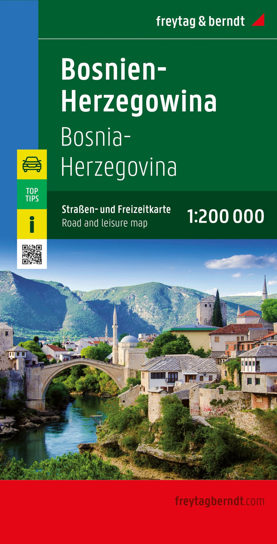 Carte routière - Bosnie Herzégovine | Freytag & Berndt carte pliée Freytag & Berndt 