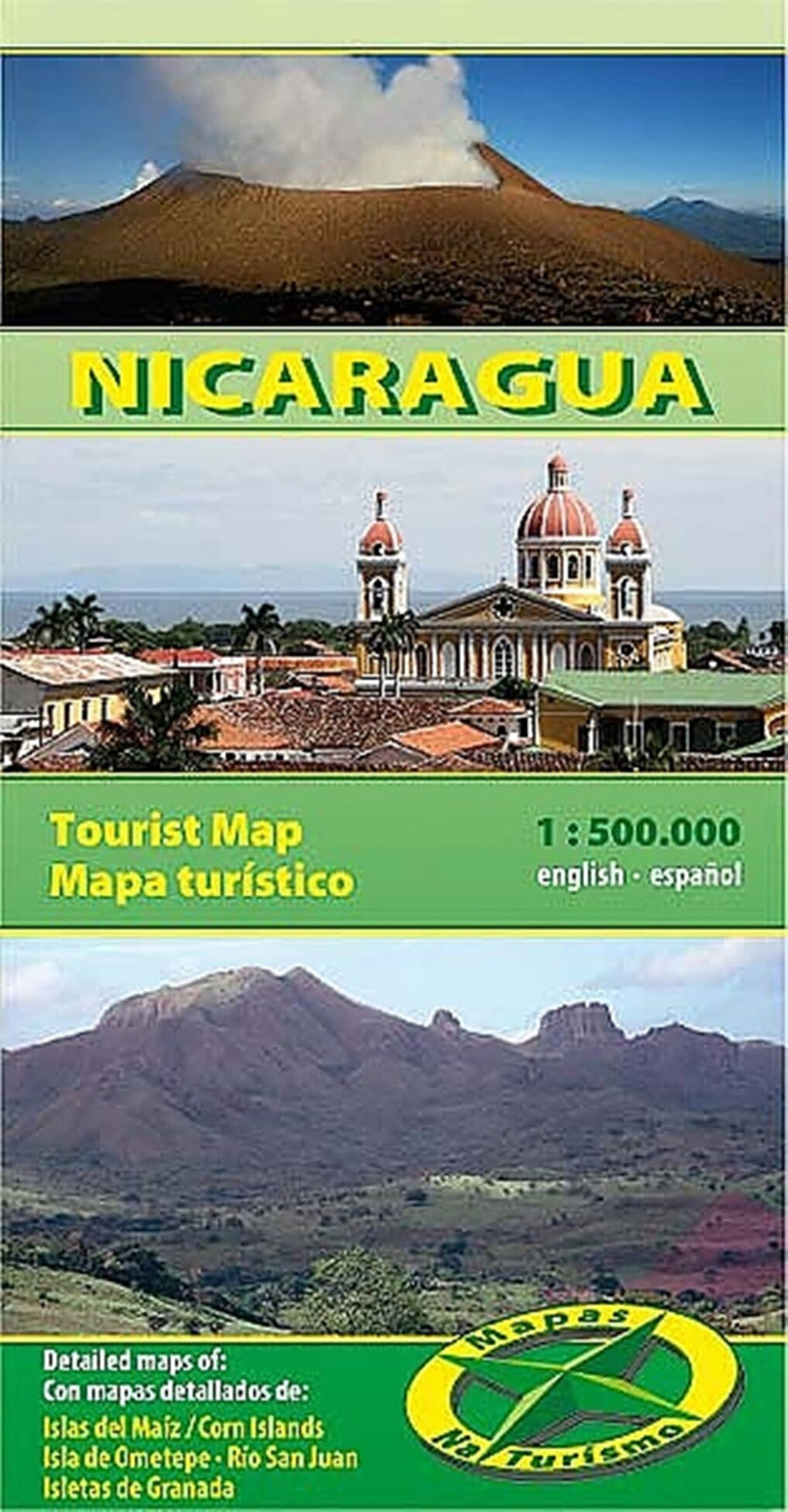 Carte routière et touristique - Nicaragua | Mapas Na Turismo carte pliée Mapas Na Turismo 