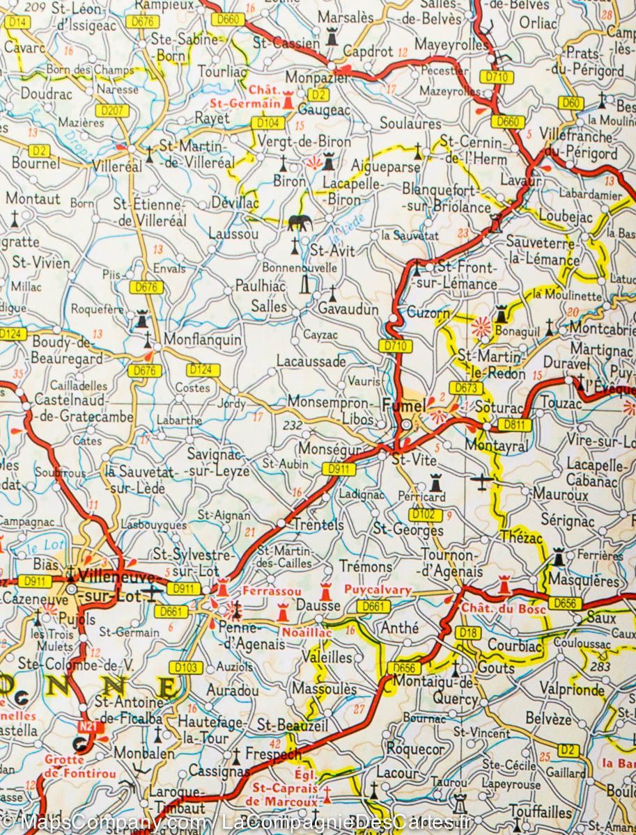 Carte routière - France Sud | National Geographic carte pliée National Geographic 