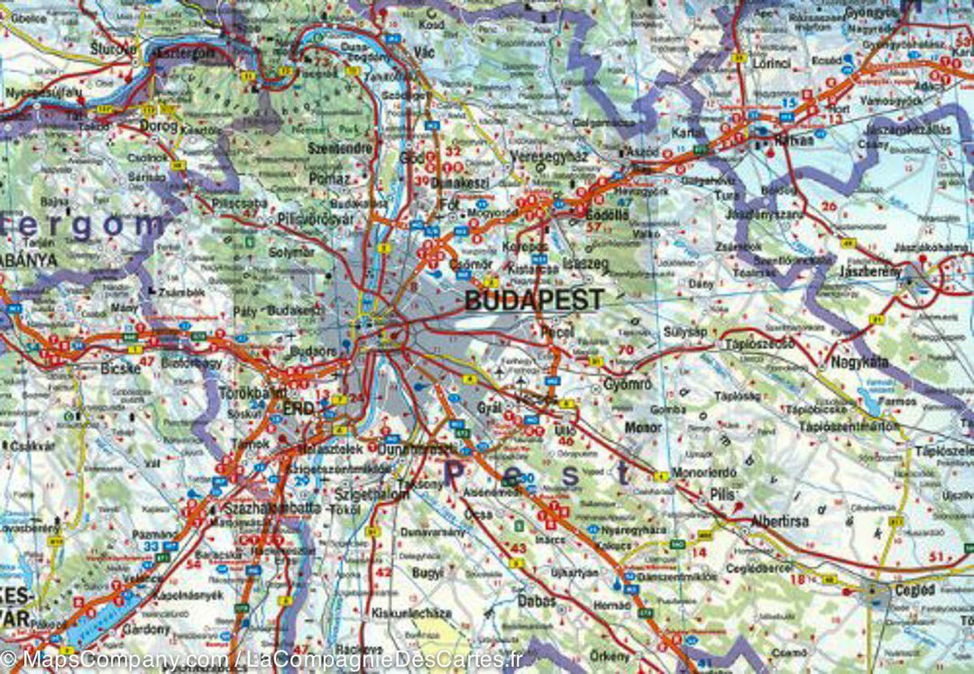 Carte routière - Hongrie | Freytag & Berndt carte pliée Freytag & Berndt 