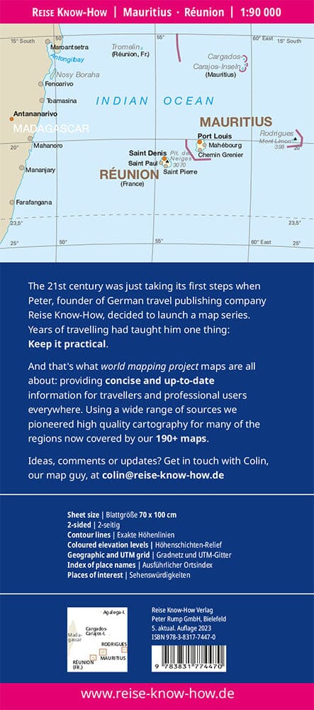 Carte routière - Iles Maurice, Réunion & Rodrigues | Reise Know How carte pliée Reise Know-How 
