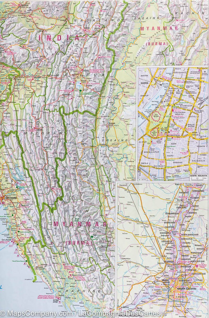 Carte routière imperméable - Inde Nord-est & Bangladesh | Nelles Map carte pliée Nelles Verlag 
